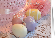 Grandma Easter Eggs, colored eggs card