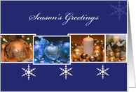Blue Snowflake Season’s Greetings, 4 photos, snowflakes card