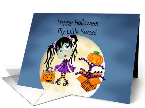 Happy Halloween My Little Sweet, Scary Girl card (964417)