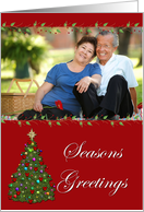 Seasons Greetings Tree, Photo Card, Tree card