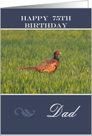 Happy 75th Birthday Dad, Pheasant in the grass card