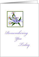 Remembering You Today, Purple Lily and Daisies card