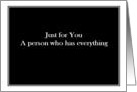 Happy Birthday Everything & Nothing - Simply Black card