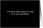 Simply Black - F you card