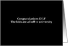 Simply Black - Congrats DILF kids are all off to university card