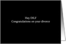 Simply Black - DILF congratulations on your divorce card