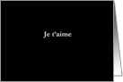 Simply Black - Je t’aime card