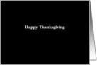 Simply Black - Thanksgiving card