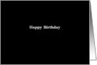 Simply Black - Happy Birthday card