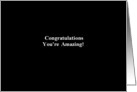 Simply Black - Congratulations You’re Amazing card