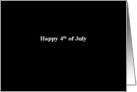 Simply Black - Happy 4th of July card