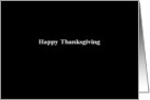 Simply Black - Happy Thanksgiving card