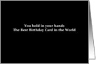 Simply Black - The Best Birthday Card in the World card