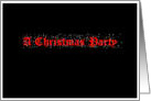 simply black - a christmas party Invitation card