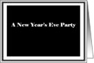 simply black - a new year’s eve party invitation card