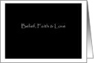 Belief, Faith & Love - Simply Black card