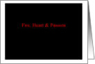 Fire, Heart & Passion - Simply Black card