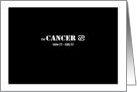 Cancer - Simply Black card