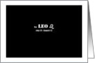 Leo - Simply Black card