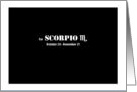 Scorpio - Simply Black card