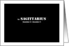 Sagittarius - Simply Black card