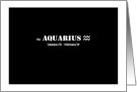 Aquarius - Simply Black card