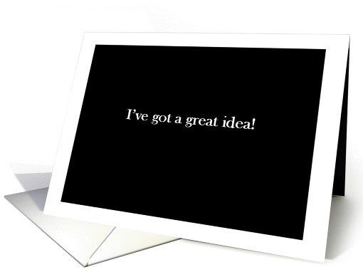 I've got a great idea - Simply Black card (1020429)