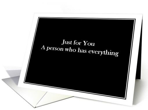Happy Birthday Everything & Nothing - Simply Black card (1043281)