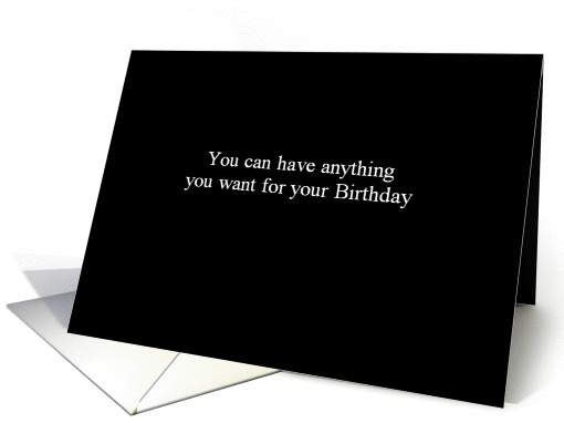 Simply Black - Anything for your Birthday card (1167928)