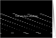 Simply Black - you can have anything card