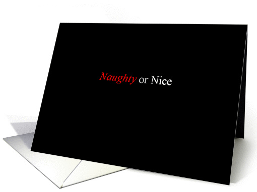 Simply Black - Naughty or Nice card (1211500)