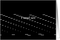 Simply Black - I need sex card