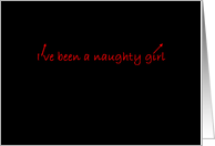 Simply Black - I’ve been a naughty girl card