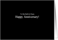 Simply Black - Ball & Chain Happy Anniversary card