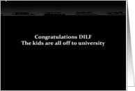 Simply Black - Congrats DILF kids are all off to university card