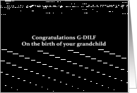 Simply Black - Congrats G-DILF birth of grandchild card