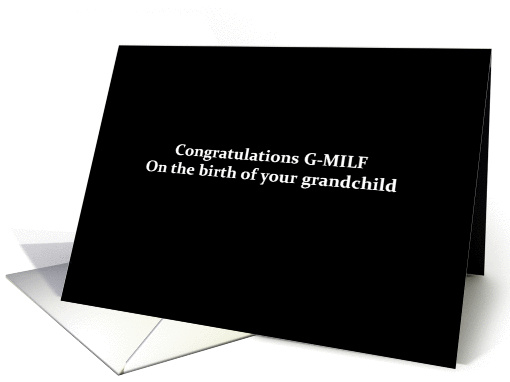 Simply Black - Congrats G-MILF birth of grandchild card (1383236)