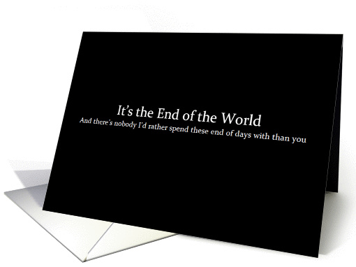 Simply Black - It's the End of the World card (1383266)