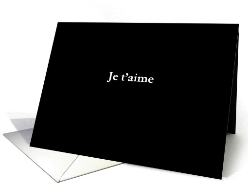 Simply Black - Je t'aime card (1384622)