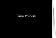 Simply Black - Happy 4th of July card