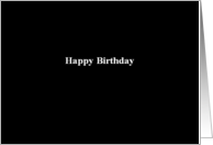 Simply Black - Happy Birthday card