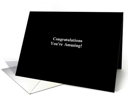 Simply Black - Congratulations You're Amazing card (1420026)