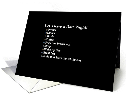 Simply Black - Let's have a Date Night card (1425818)