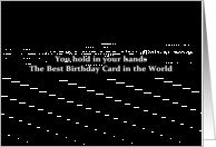Simply Black - The Best Birthday Card in the World card