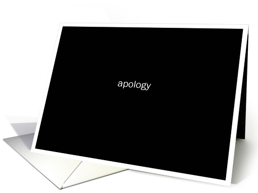 simply black - apology card (698073)