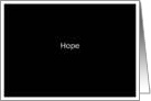 simply black - Hope card