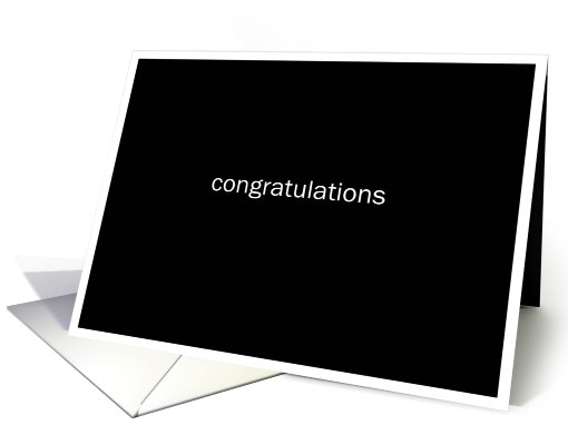 simply black - congratulations card (698147)