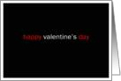 simply black - happy valentine’s day card