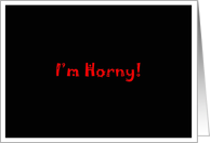 simply black - I’m horny! card