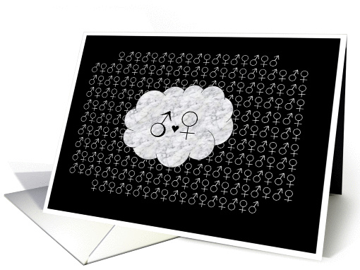 simply black - boy & girl found in a crowd card (874422)